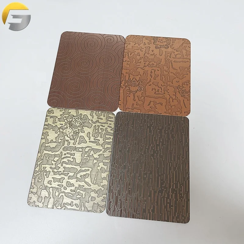 V3078 Copper Etched Stainless Steel Sheet 2022 Hot Selling Professional Factory