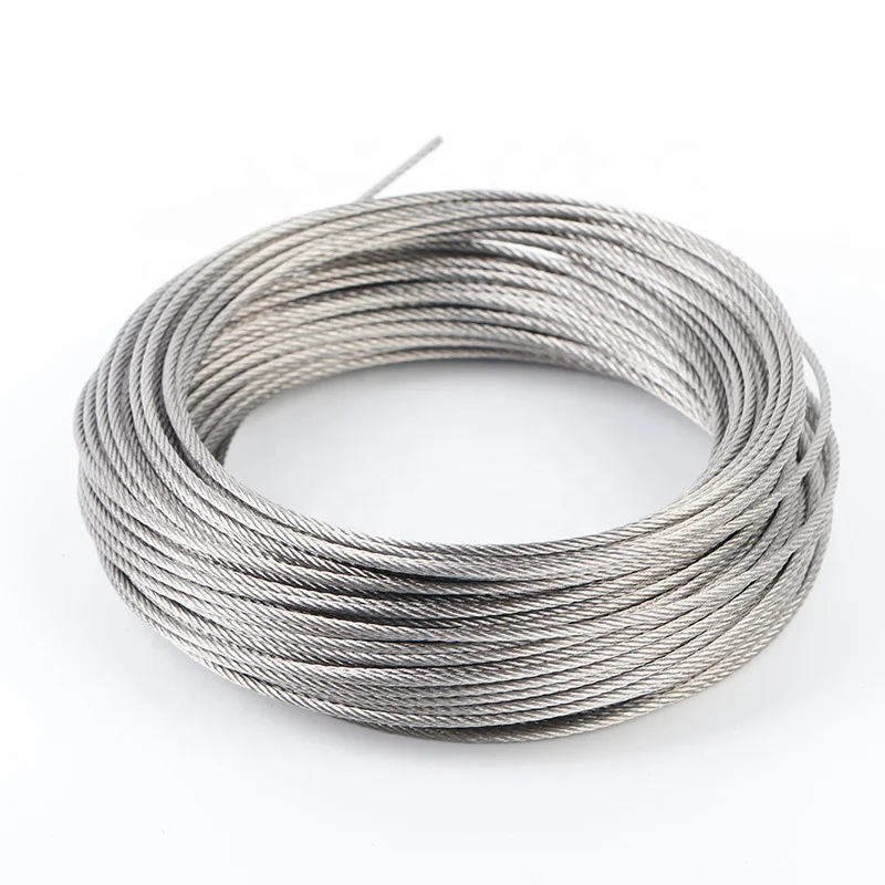 Manufacturer safety fence cable 2 mm 1/8 3/8 corrosion resistant 316 stainless steel wire rope