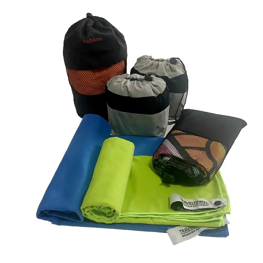 OEM Customer Logo Microfiber Suede gym Quick Dry Sports Towel