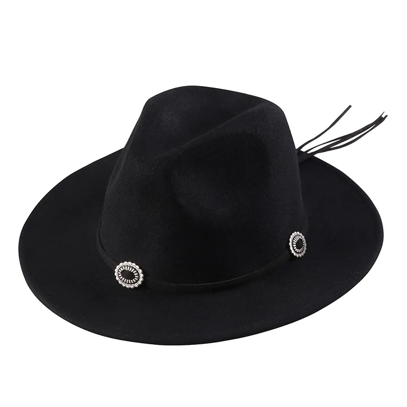 new flat top fedora hat traditional handmade men fedora hats wide brim western style factory wholesale