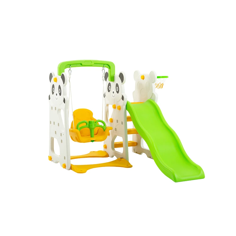 
Cheap children mini home game toys folding custom plastic indoor kids slides and swing for baby playground equipment play set 
