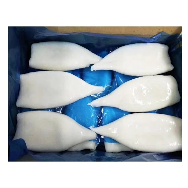 cleaned seafood todarodes squid tube U8 U10 frozen squid price wholesale