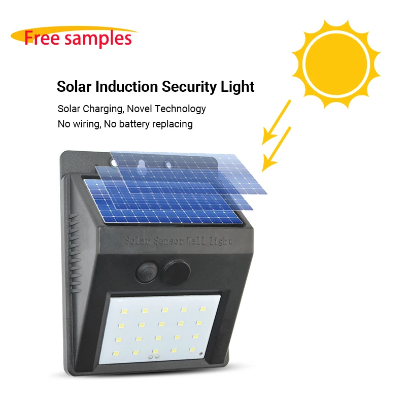 outdoor motion sensor led fence garden parking solares wall lamp security lantern emergency sola solar emergency light