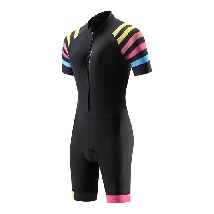 Newest women triathlon jumpsuit mountain road bike slimming breathable short sleeve cycling suit