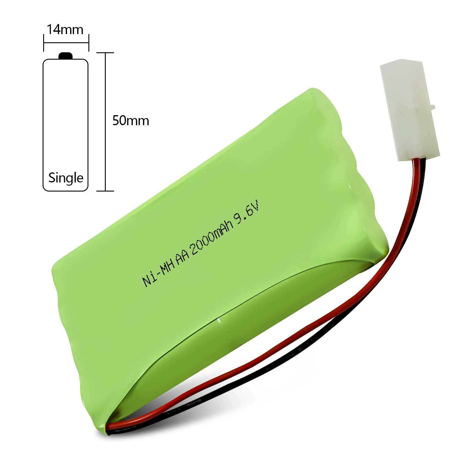 JINTION AA 2000mAh 9.6V Flat Top Ni-MH Rechargeable Battery or OTC 239180 Genisys and EVO Scanner Diagnostic Tool