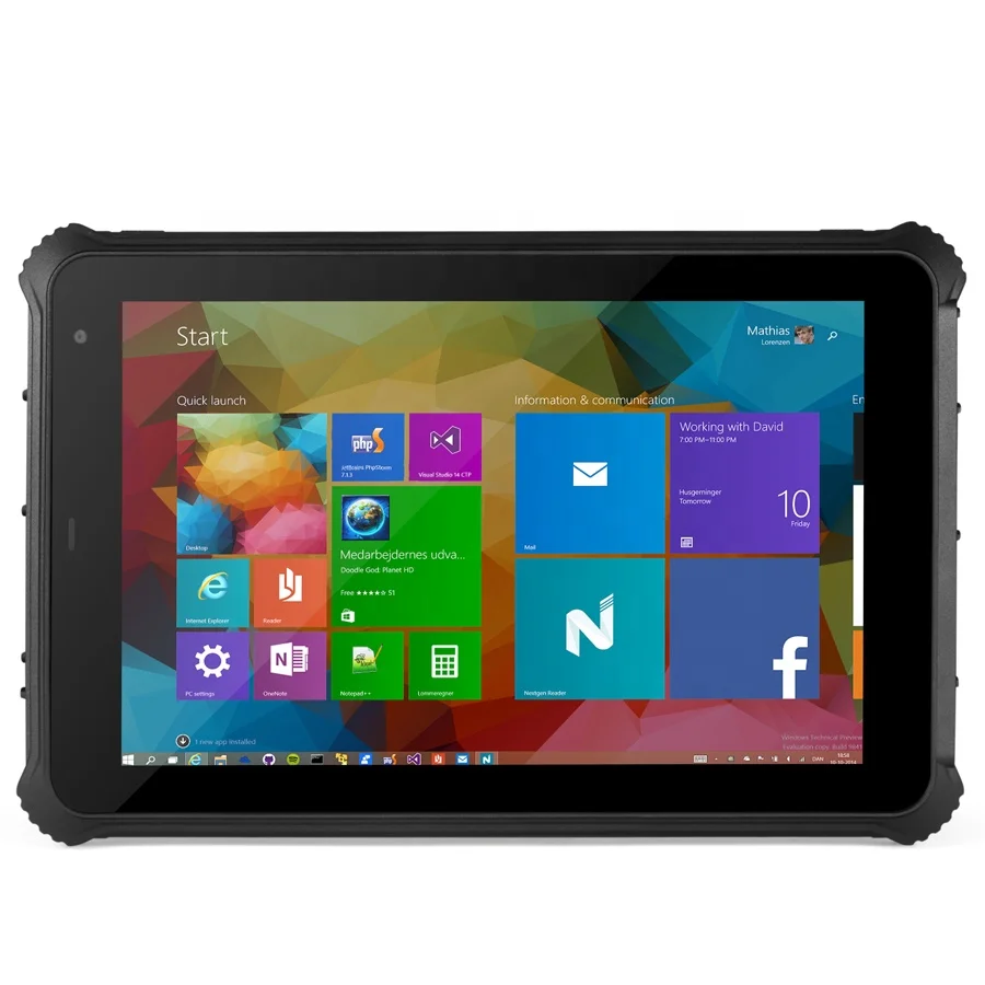 working 12hours 10000mah replaceable battery 10inch ip67 handheld tablet computer 2D scanner rugged tablet pc