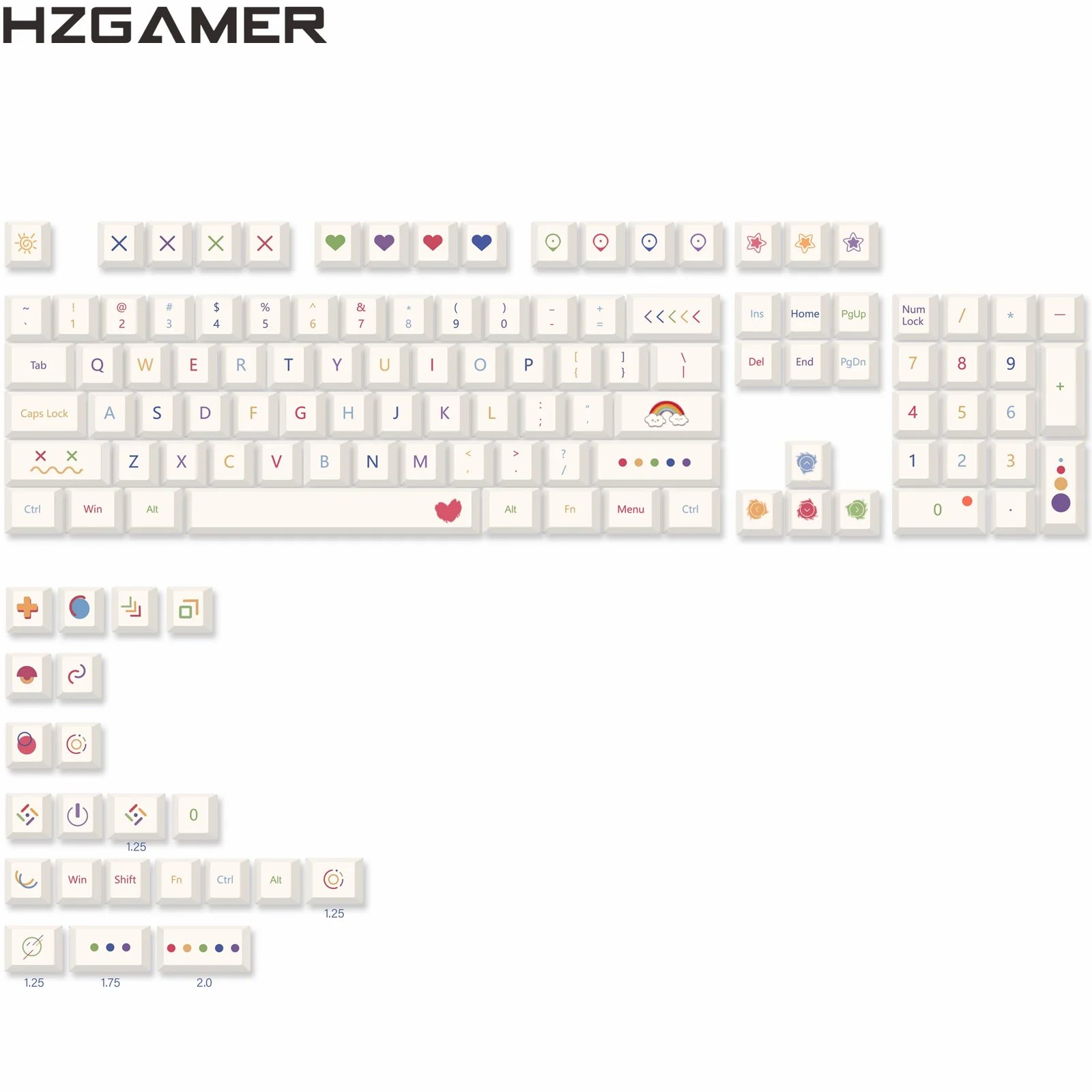 HZGAMER Customized Keycaps, PBT XDA Profile Keycap for Mechanical Keyboard ISO ANSI Layout Keycaps