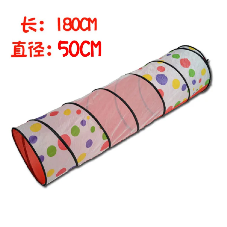 Polka dot pattern pop up kids play climb tunnel tent
