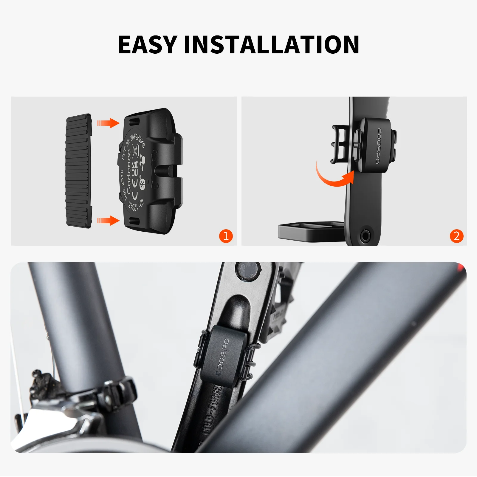 COOSPO BK9C  and ANT+ Cycling Cadence Sensor for Road Bike