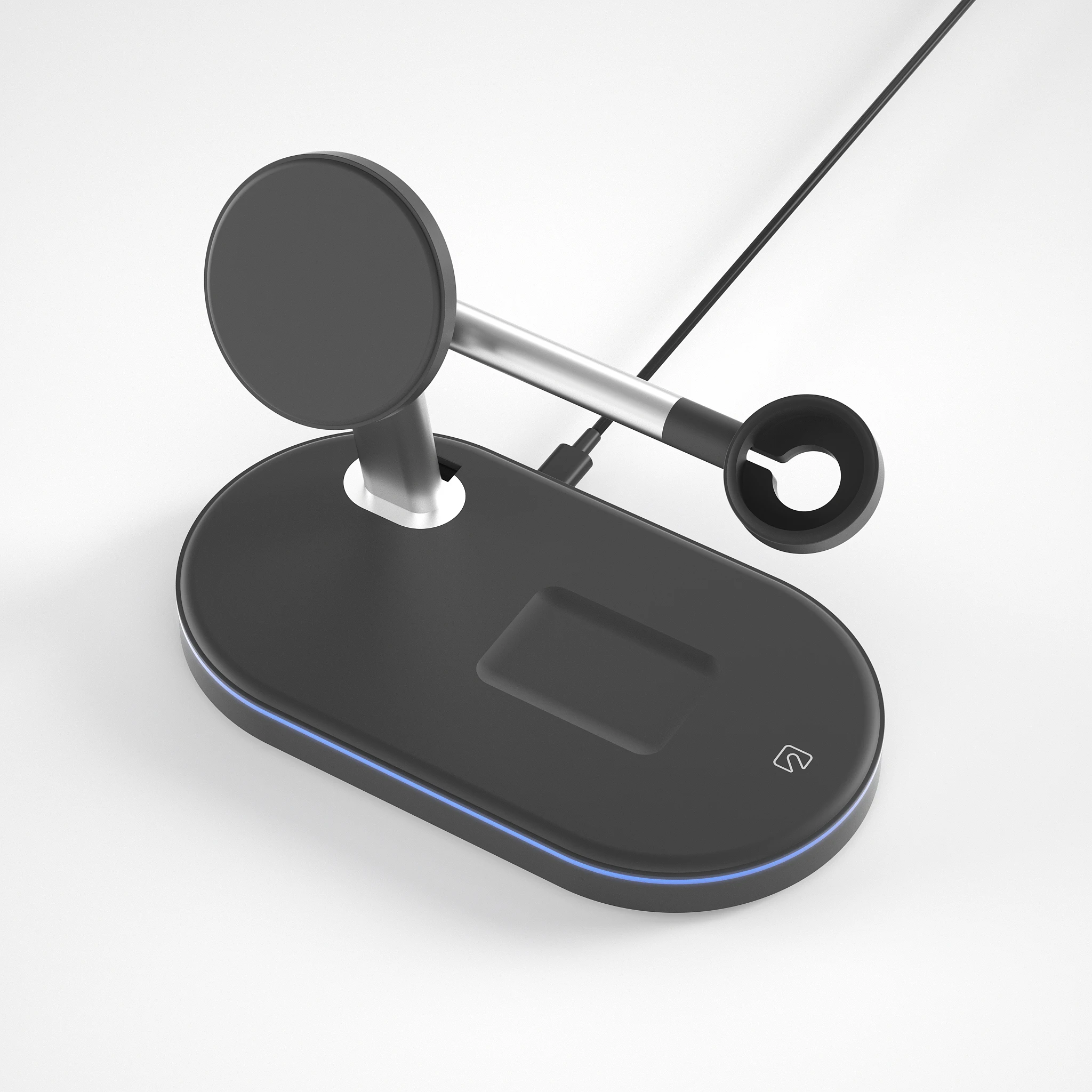 2021 new arrivals Qi fast charging station 15W stand magnet wireless 3 in 1 magnetic charger