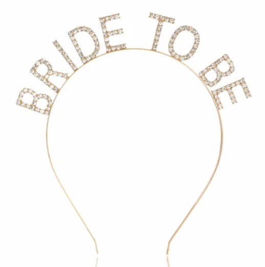 Wedding Party Hair Accessories Gold Rhinestone Hair Bead Crystal Bridal Crow Headband