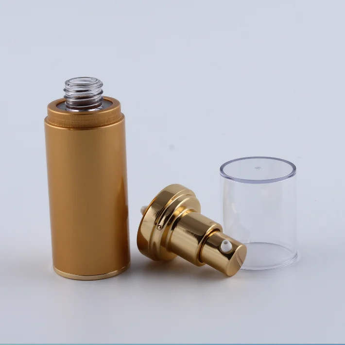 Wholesale Pump Spray Airless Bottle Cosmetic 15ml 30ml 45ml 50ml aluminum Vacuum lotion Bottle