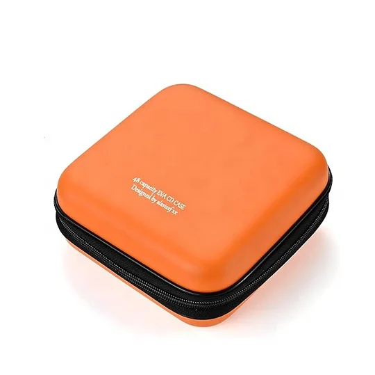 Custom Logo Factory OEM Mini Waterproof Protective CD Storage Box Case Kids Travel Carrying EVA CD DVD Bags & Cases with Zipper