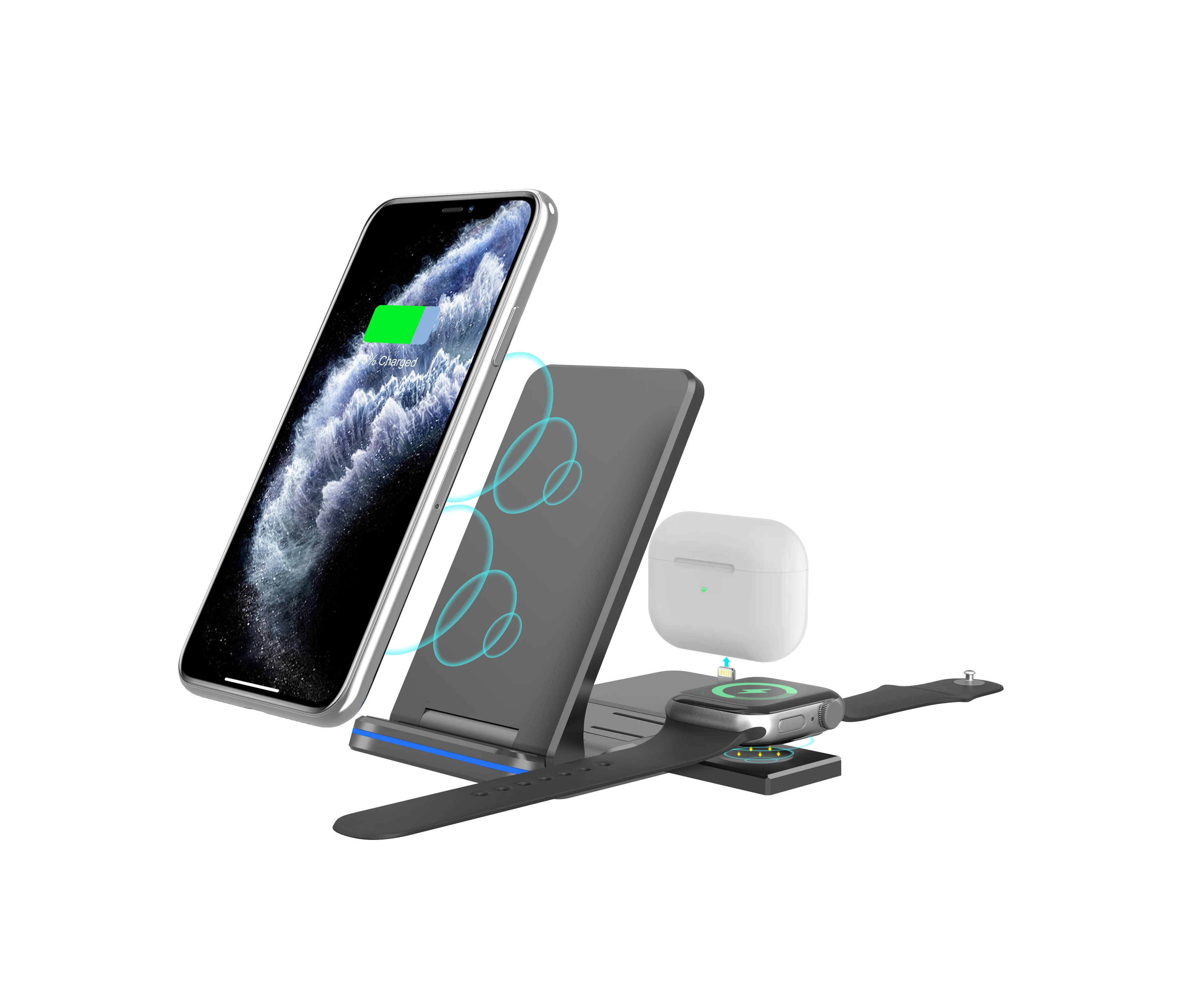 Инновационные продукты 2020 аксессуары для телефонов 3в1 Беспроводное зарядное устройство для телефона 15 Вт для телефонов Nokia