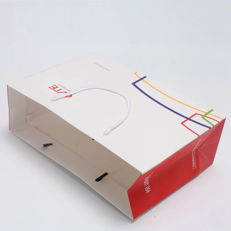 Black Foldable Packing Paper Bag High Quality for Clothes /Gifts Made in Guangzhou