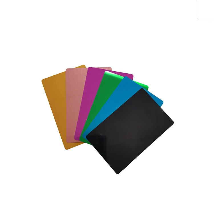 Пользовательская лазерная гравировка сублимационная Термотрансферная печать алюминиевый лист заготовки алюминиевая визитная карточка