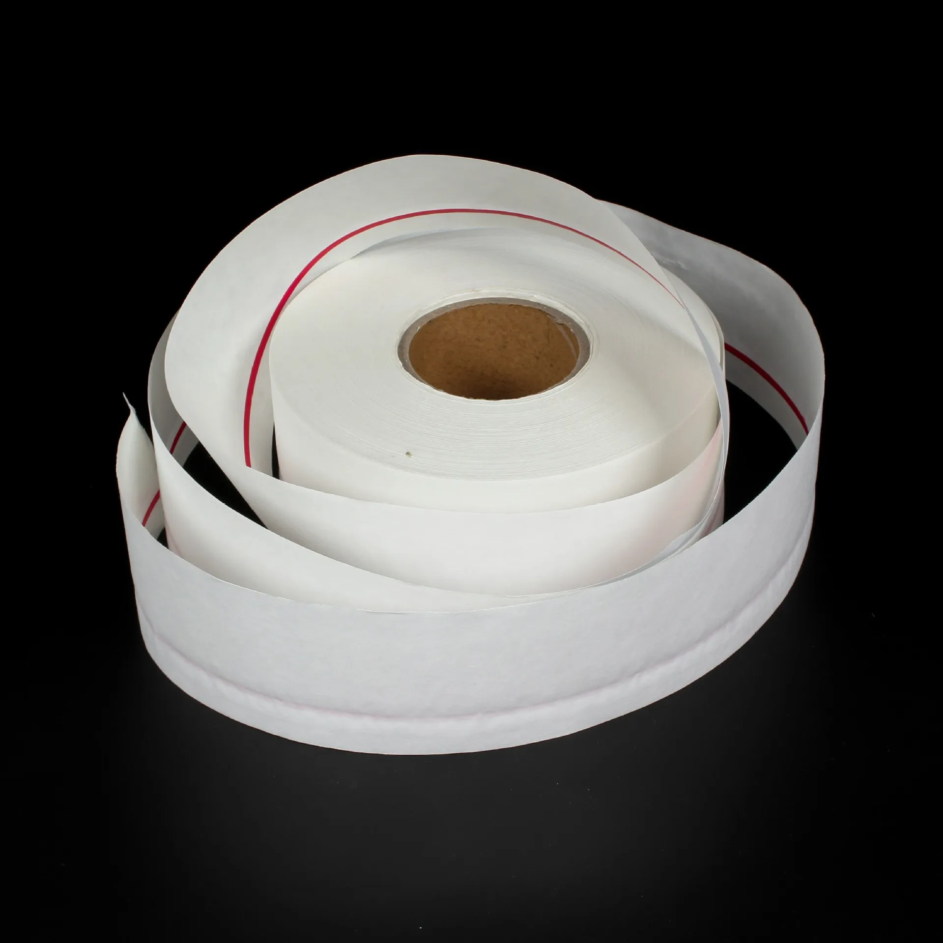 Kraft Paper Strapping Heat Sealing Banknotes Currency Hot Melt Kraft Paper Banding Tape with Red Thread