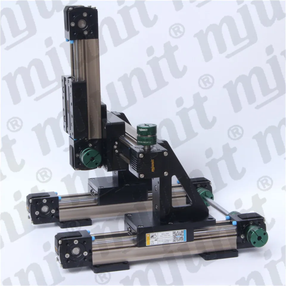 mjunit linear module step or servo motorized XYZ multi axis moving platform, synchronous belt moving slide for gluing