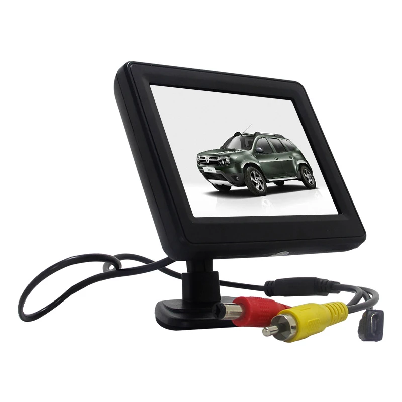 Small size camera monitor 2AV input 3.5 inch tft lcd cctv 3.5 inch TFT LCD Car Headrest Monitor With 2 AV Port Color car monitor