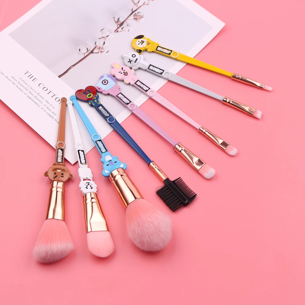 
Dropshipping Hot Sale Brush Case Makeup Forever 8pcs BTS Make Up Brushes High Quality Professional With Bag 