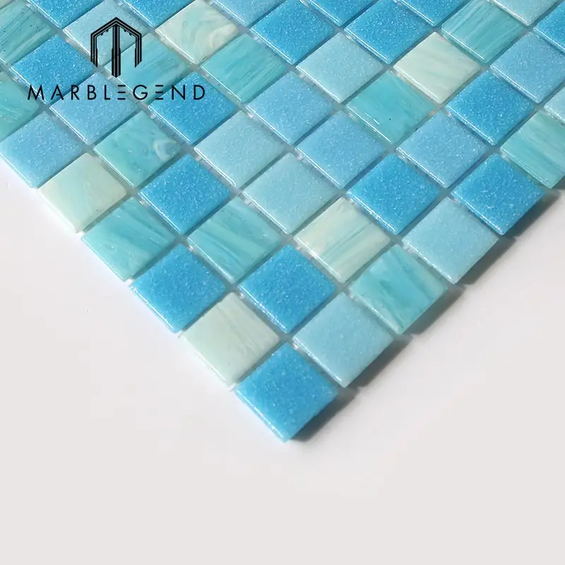 Custom wear-resisting natural glass cube mosaic pool tile mosaic tiles mixed