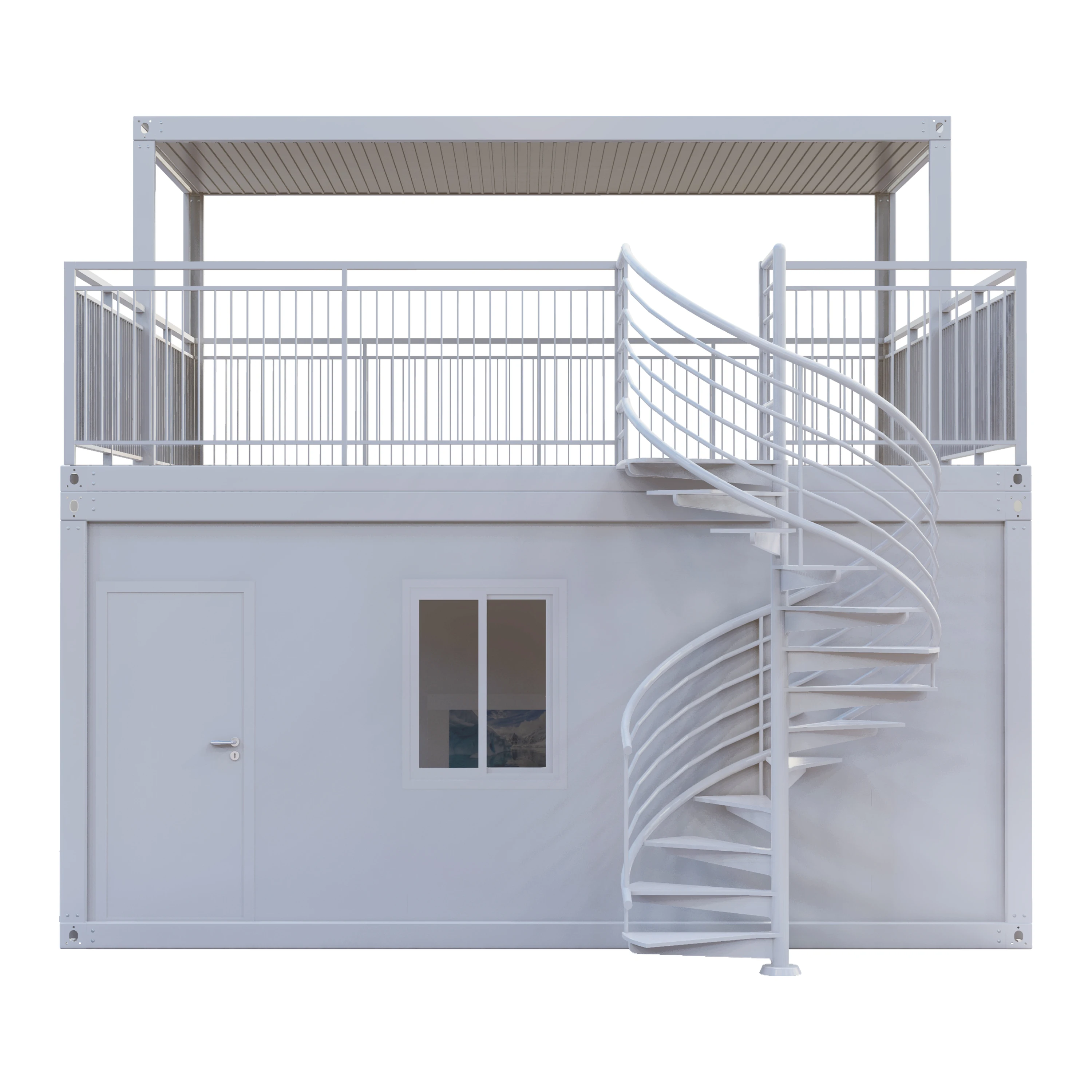 High Quality 20/40ft 2/3 bedroom Prefab Modular Container House With Spiral Stair For Outdoor