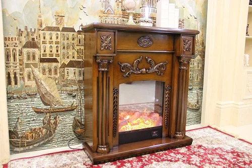 Cheap Modern White Wood Electric Fireplace For Home Decor