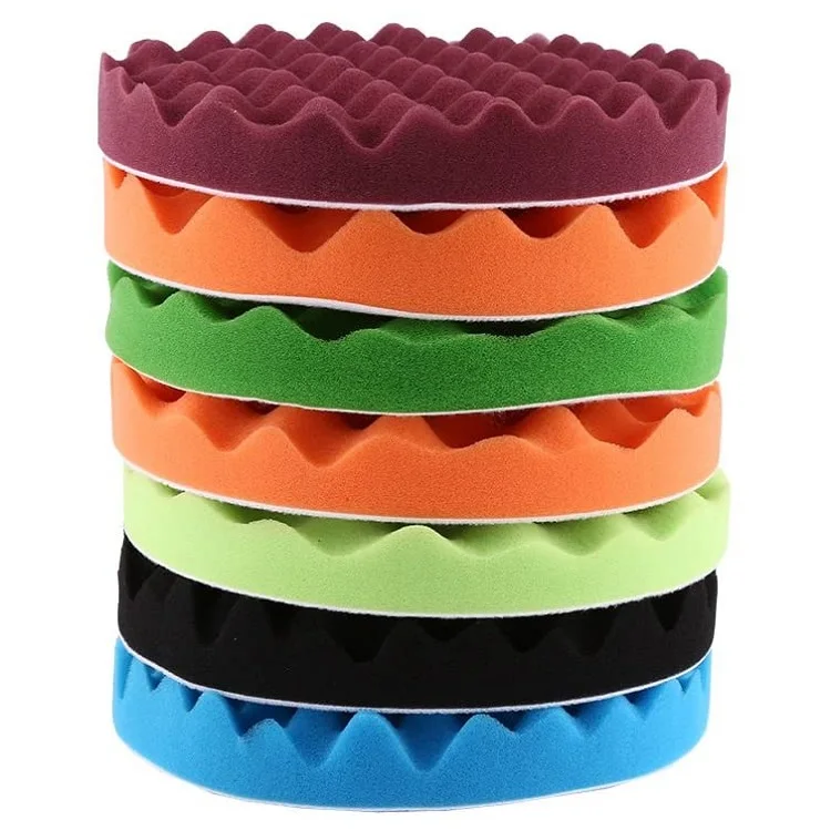 Buffing Pad 3'5'6'7' inch Car Sponge Polishing Pad Kit Abrasive Polisher Waxing Compound Tools Accessory