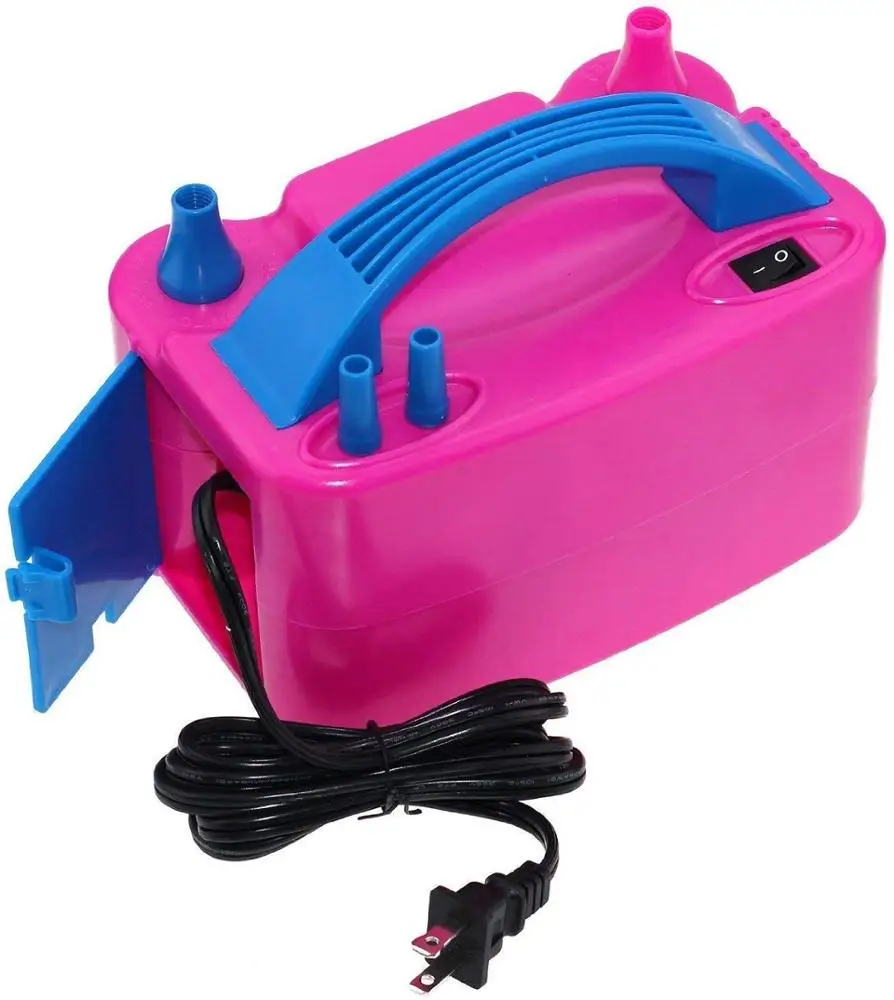 Automatic inflatable pump portable tool double-hole air Electric inflator balloon blower