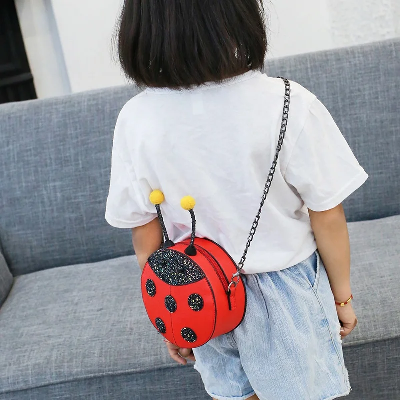
New one-shoulder small round bag Cute girl cross-body bag Cartoon accessory zero wallet 