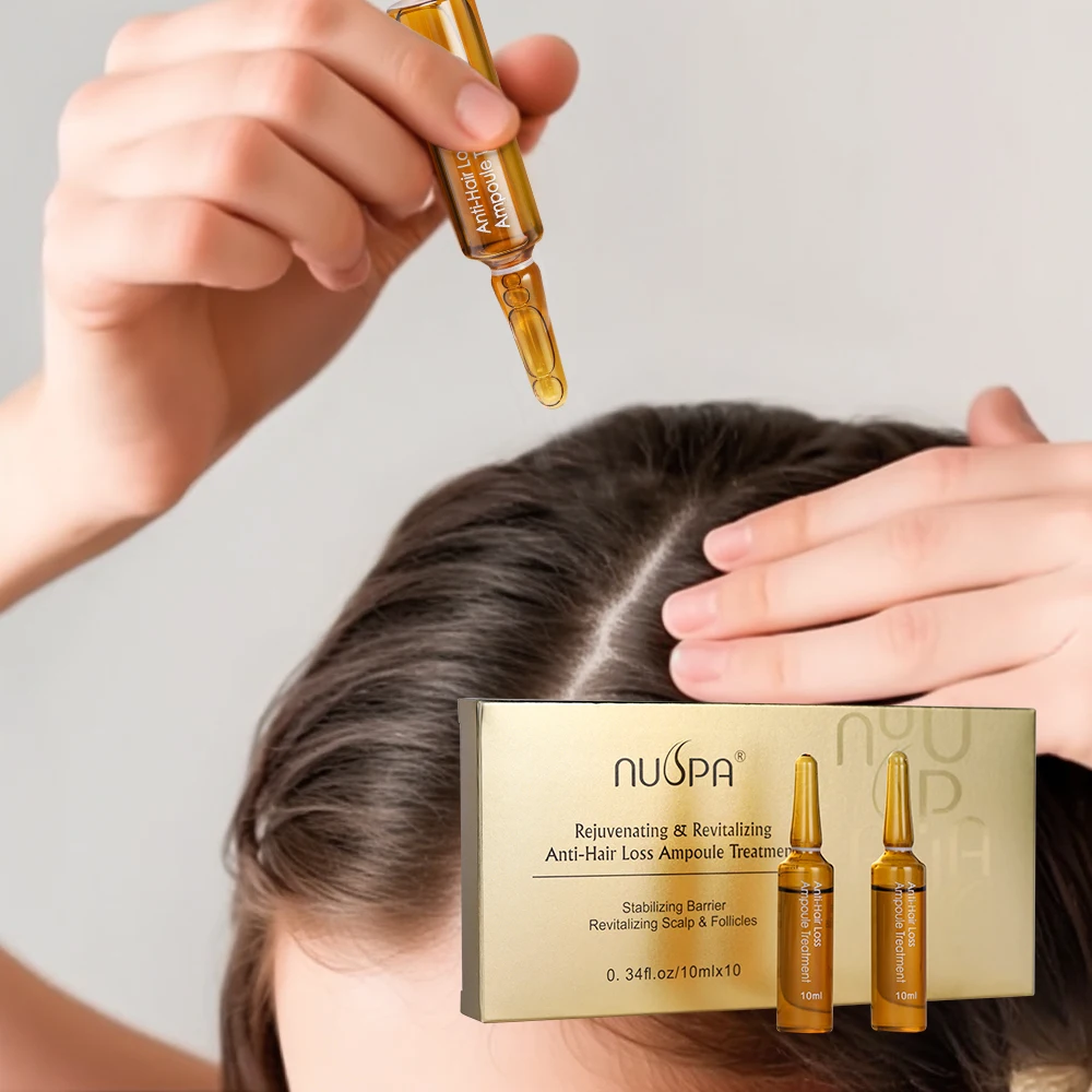 NUSPA Wholesale Collagen Regrowth Hair Oil Treatment Vegan Repairing Hair Anti-Loss Ampoule