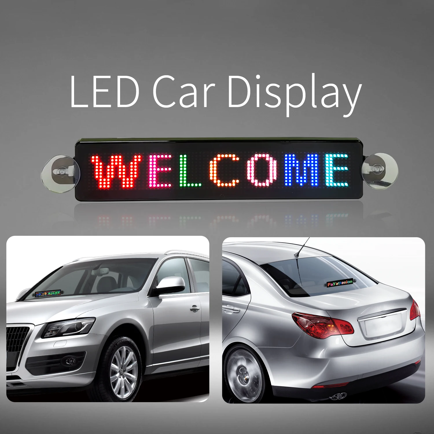 5V USB LED Matrix Panel Portable Shop Window Advertising Sign Scrolling Message Board Programmable Mini LED Car Display Screen