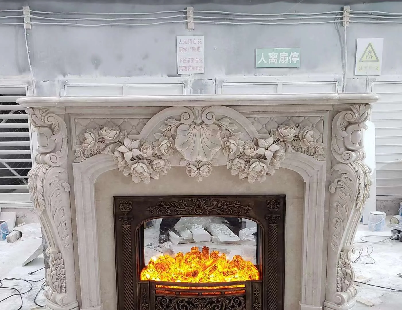 Горячая Распродажа натуральный мраморный камин объемный ручной работы