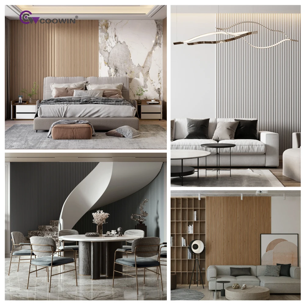 Hotels Thermoplastic Wpc Wall Panels Interior Wpc Fluted Panel Design Panel