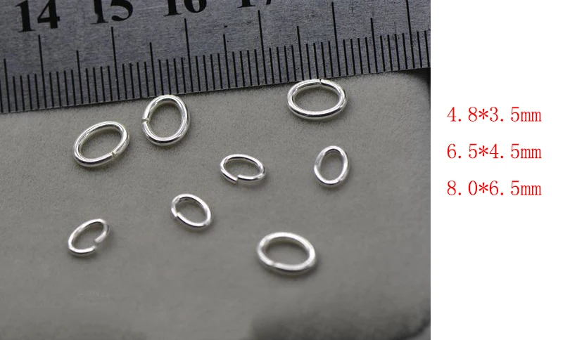 S925 Sterling silver open ring diy jewelry accessories earring material open ring silver circle dead mouth small silver hoop