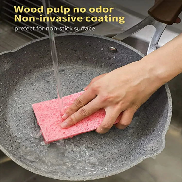 Amazon hot selling Cellulose Sponges Heavy Duty Scrub Kitchen Sponge