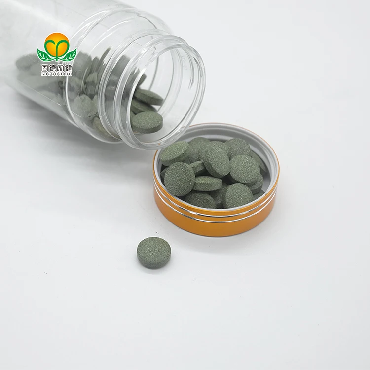 GMP Factory Supply  Spirulina & Chlorella & Barley Grass Mixed Tablet
