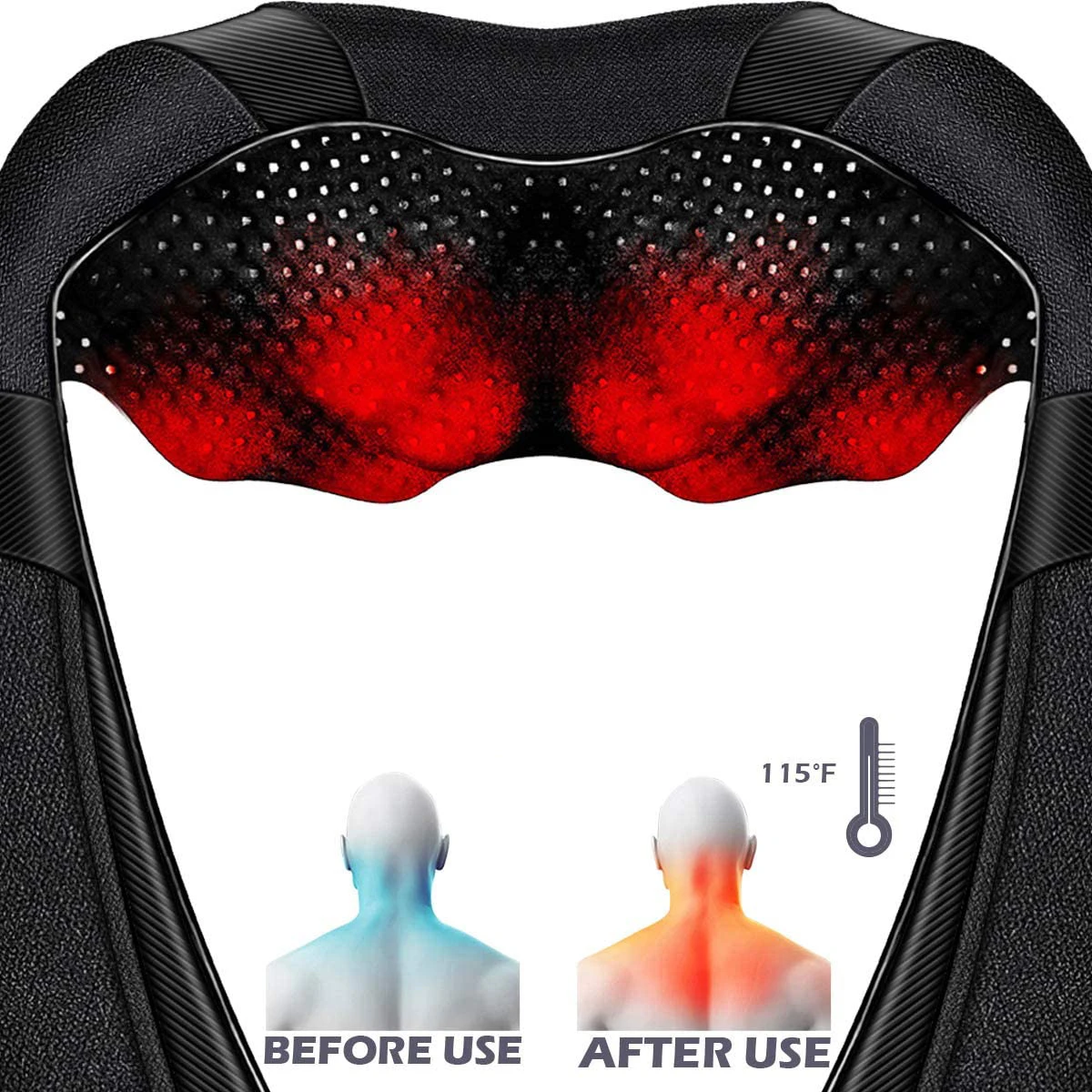 2024 new version chip neck and shoulder massage With Heating function and top stronger motor