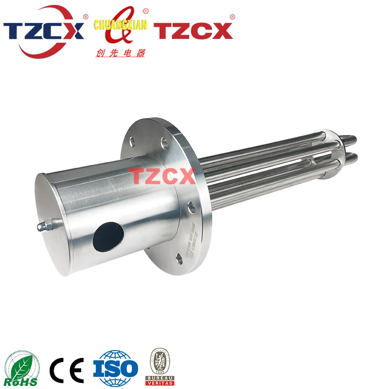 TZCX direct manufacturer stainless steel electric tubular immersion heater with thermostat heating element