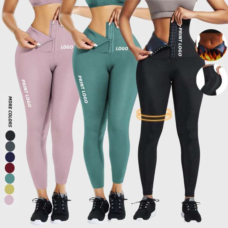 2023 Gym Sports Slimming Body Shaper Waist Trainer Leggings Woman Customize High Waist Butt Lift Yoga Pants  Ladies