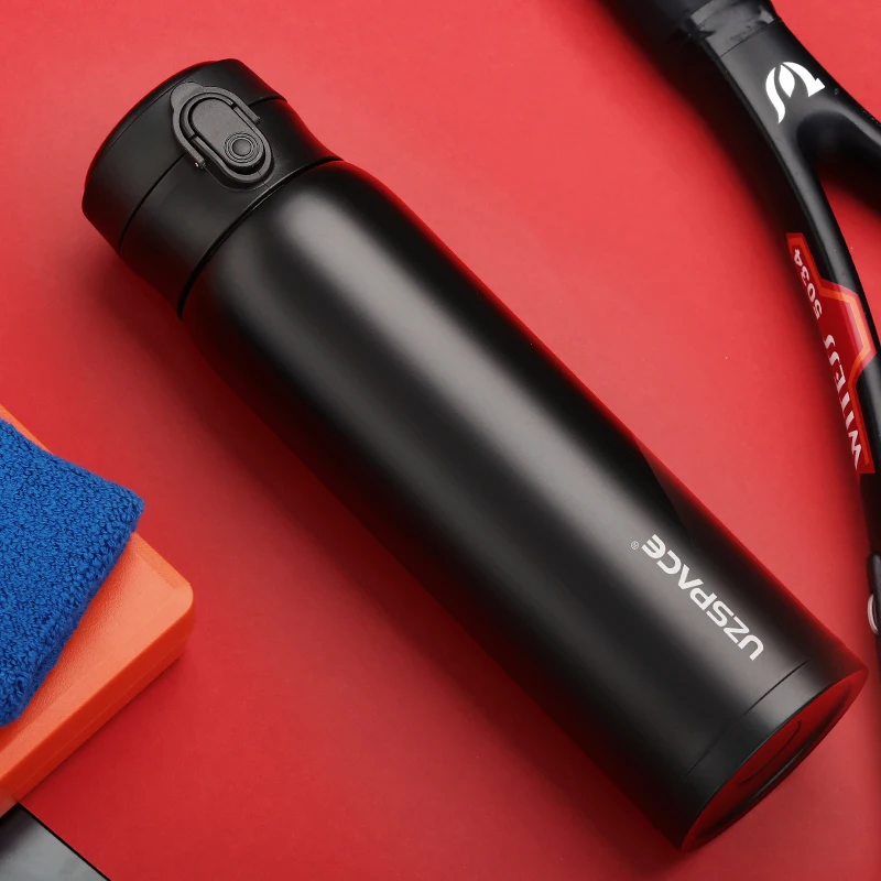 Sports Water Bottle - 17 Oz, Vacuum Insulated Stainless Steel, Hot Cold, Modern Double Walled, Simple Thermo Mug