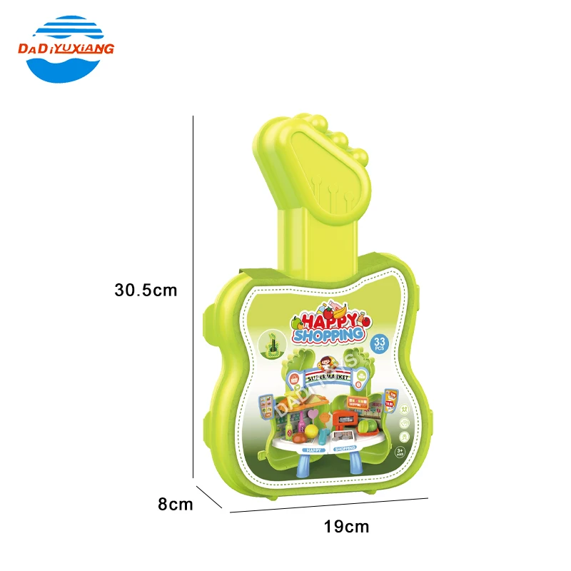 Portable Design Pretend Guitar Karaoke Toy Supermarket Play Toys Tools Toy Set For Boys