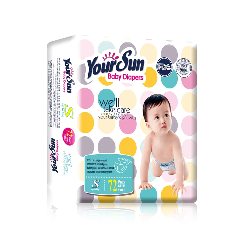 High Absorbency disposable diapers baby Fluff pulp diaper super dry surface baby diapers