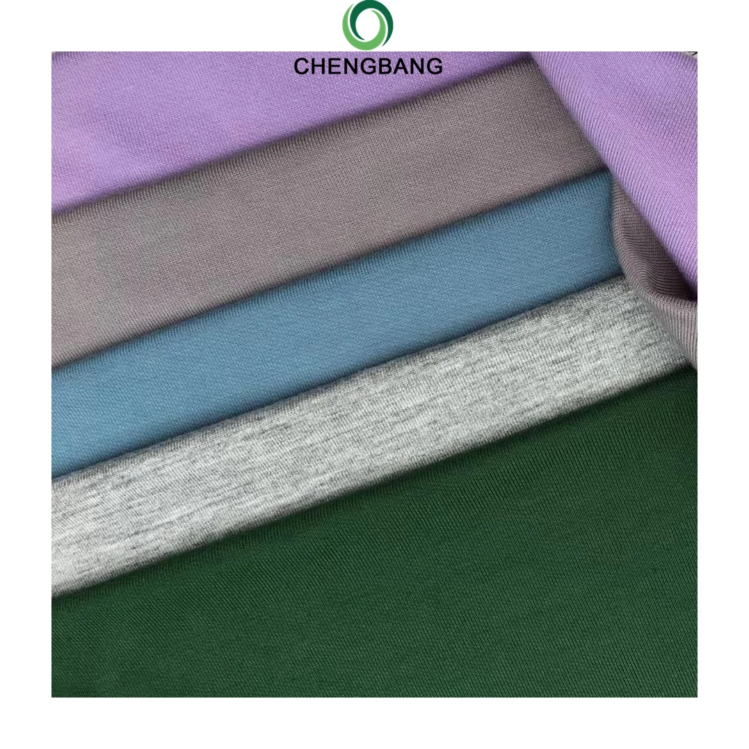 260gsm 95% bamboo Fiber 5% Spandex bamboo french terry knit fabric for sleep wear, t shirt