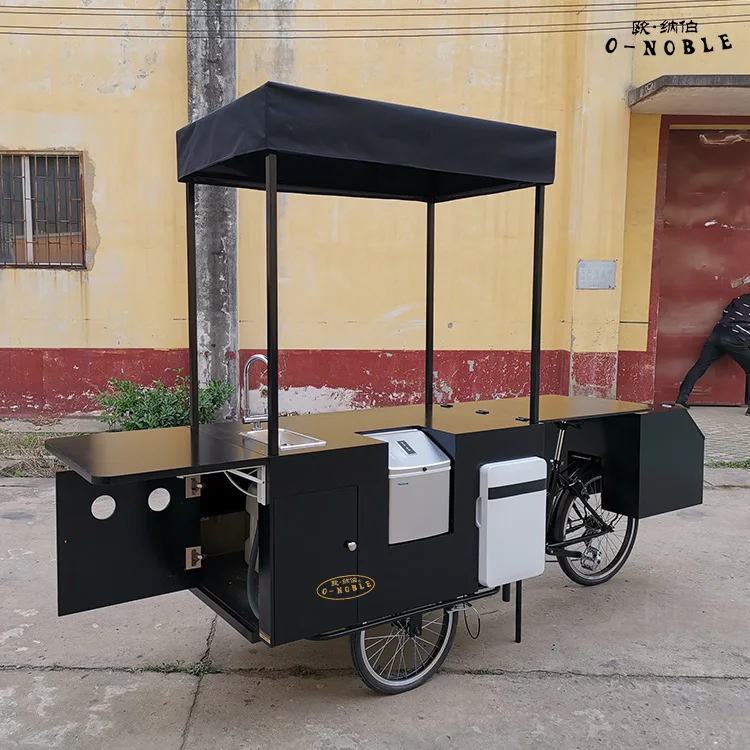 O-NOBLE mobile coffee cart for sale food 3 weel bike three wheel ice cream bicycle