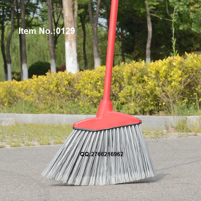 HQ0129 USA supermarket large clean angle broom with metal broom handles