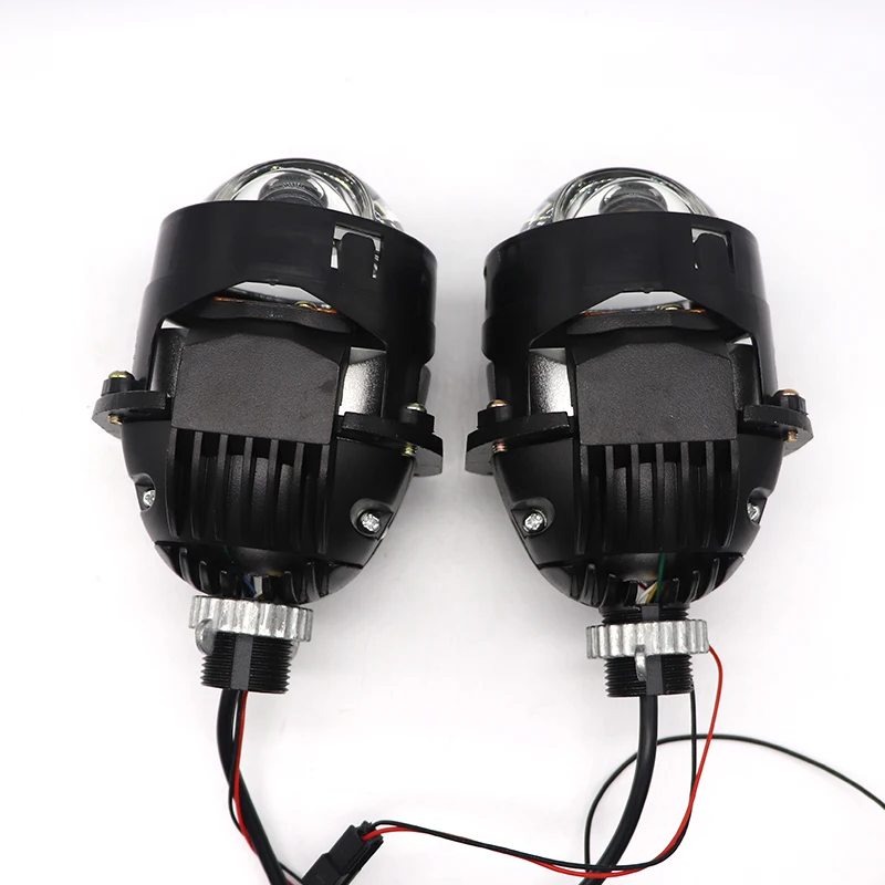 Car 12V 2.5-Inch Led Projector Bifocal Lens Headlight Laser In Matrix Non-destructive Universal H4 H7 9005 9006 6000K Upgrade