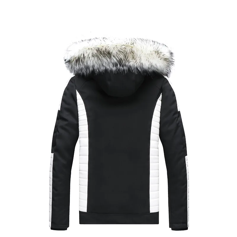 
Paneled fur trimmed jacket hip hop leather jackets parker jacket 
