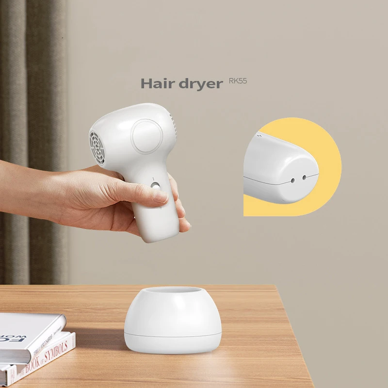 Rechargeable Mini Wireless Hair Dryer for Baby Hair Dryer Gentle Blowing