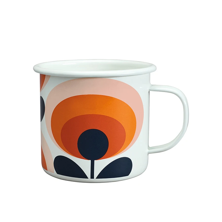 Popular simplicity sublimation guaranteed quality dishwasher safe blue enamel mug with sublimation coating